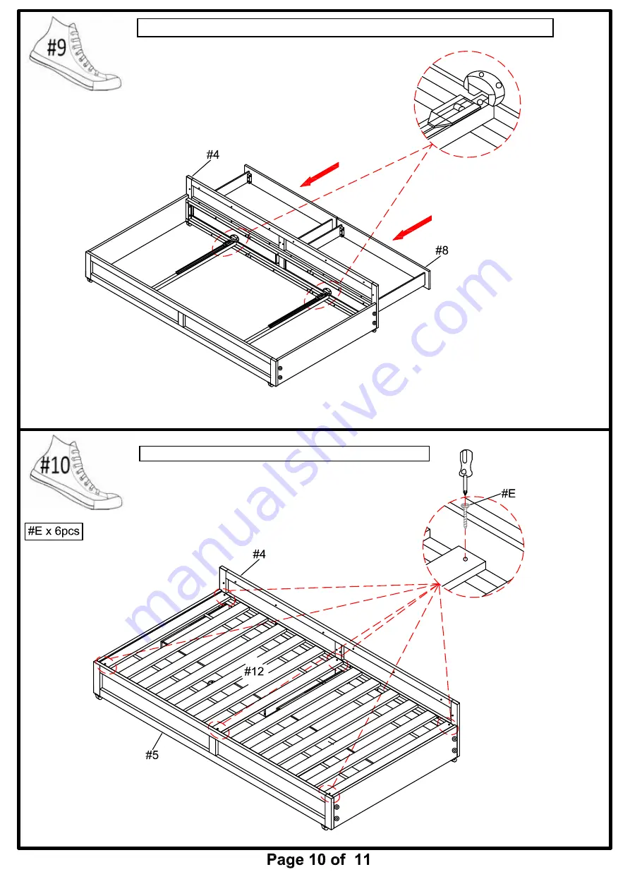 Furniture of America CM7768T Assembly Instructions Manual Download Page 10