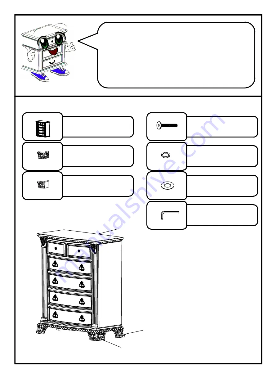 Furniture of America CM7800C Скачать руководство пользователя страница 3