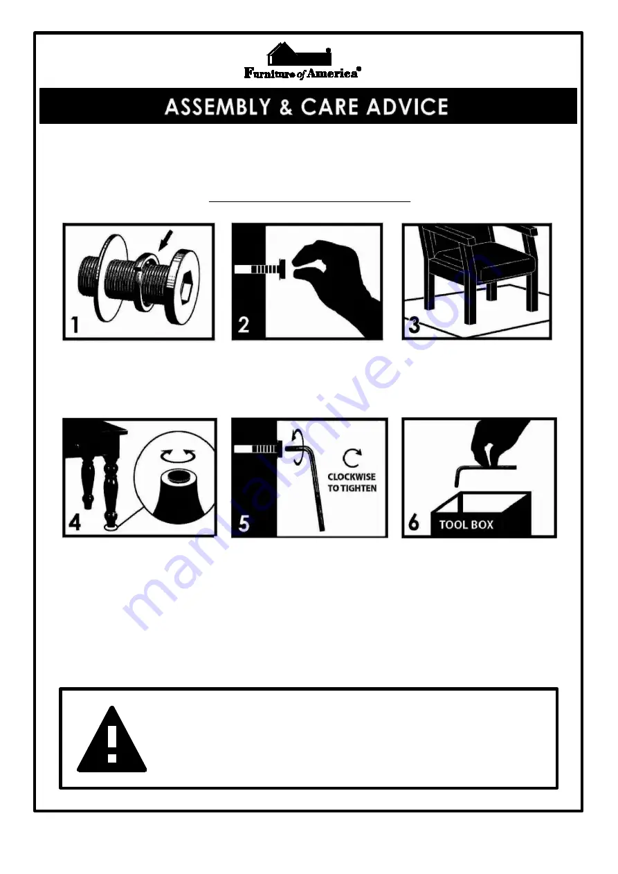 Furniture of America CM7887N Assembly Instructions Download Page 2