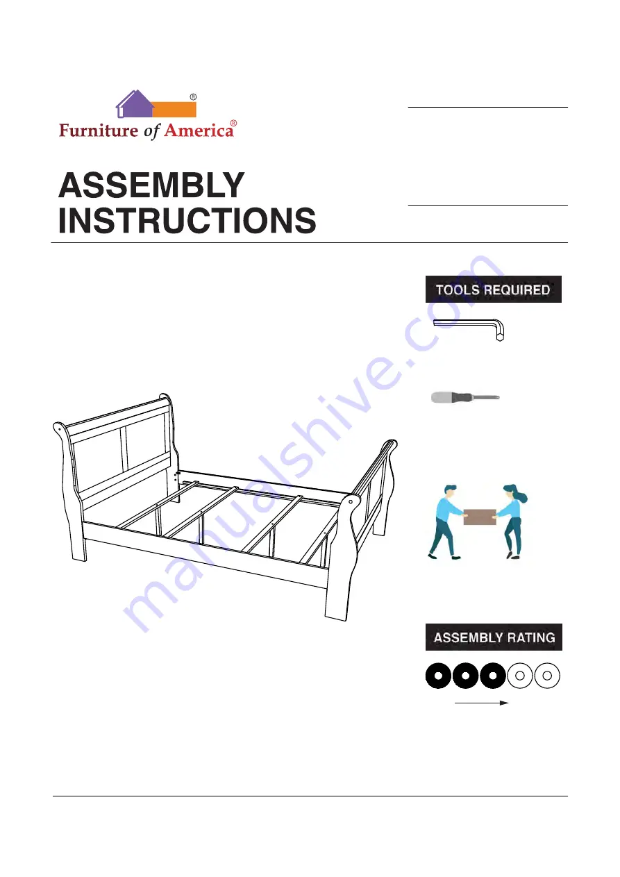 Furniture of America CM7966-F Скачать руководство пользователя страница 1