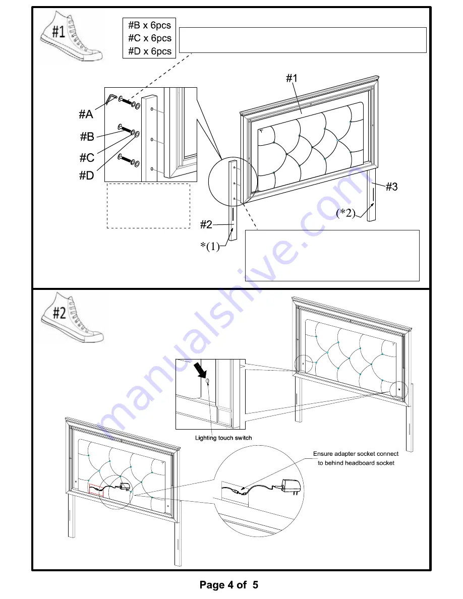 Furniture of America CM7979CK Assembly Instructions Manual Download Page 4