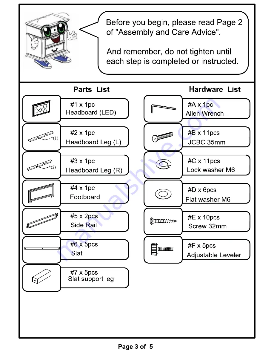 Furniture of America CM7979CK Assembly Instructions Manual Download Page 8