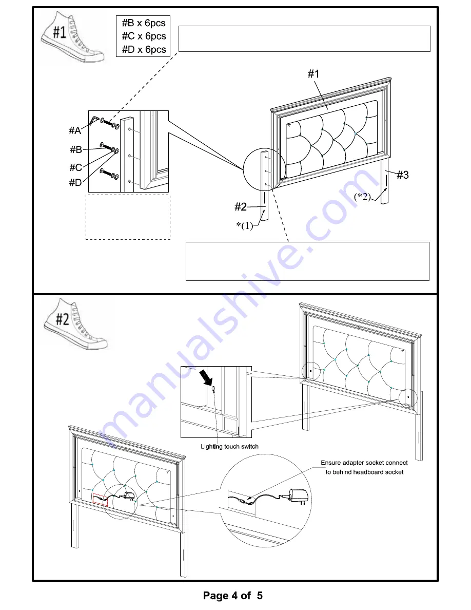 Furniture of America CM7979CK Assembly Instructions Manual Download Page 14