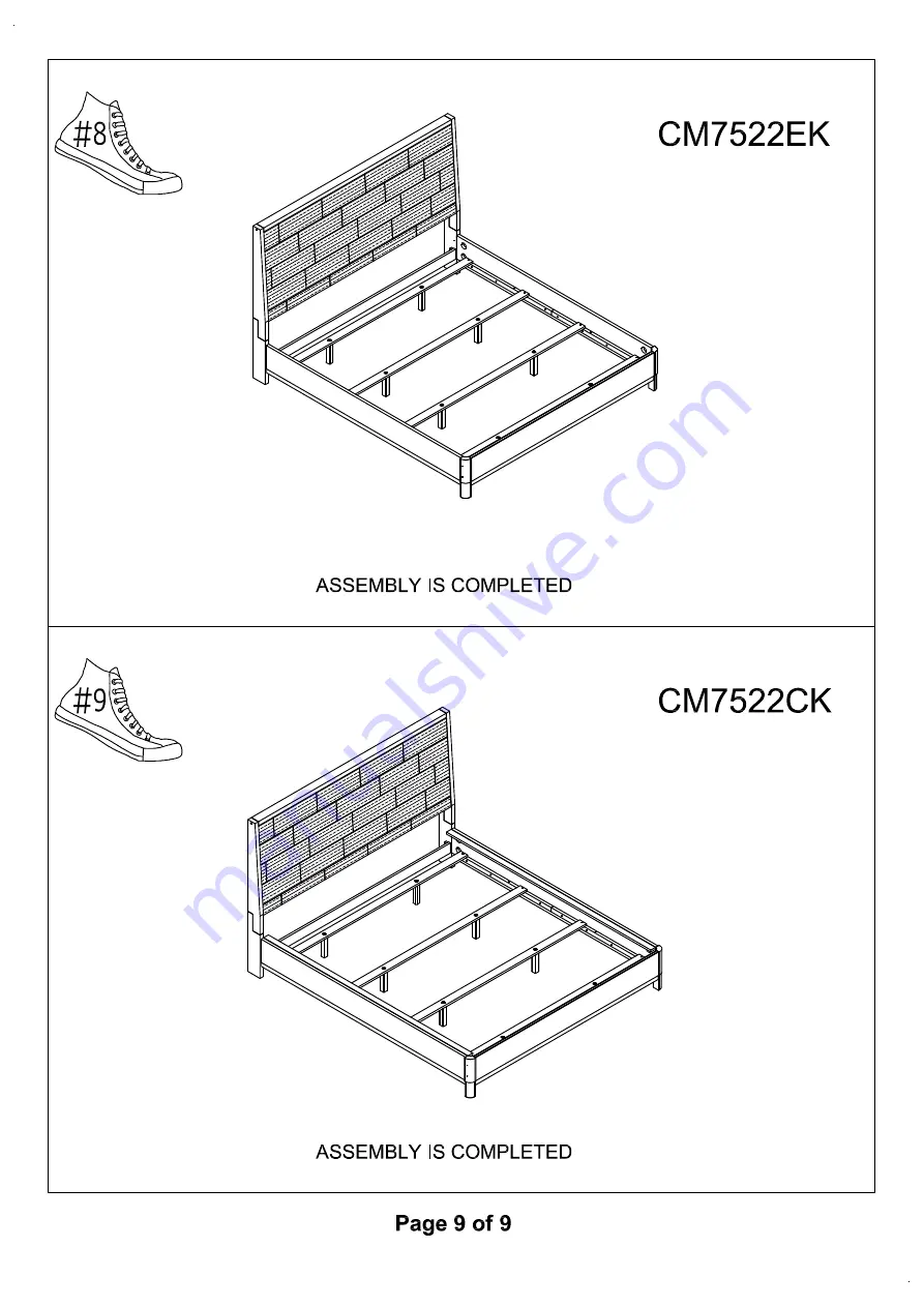 Furniture of America Covilha CM7522Q Assembly Instructions Manual Download Page 16