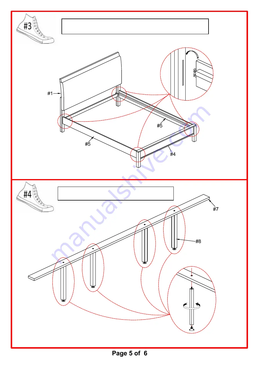 Furniture of America Euclid CM7206CK Assembly Instructions Manual Download Page 11