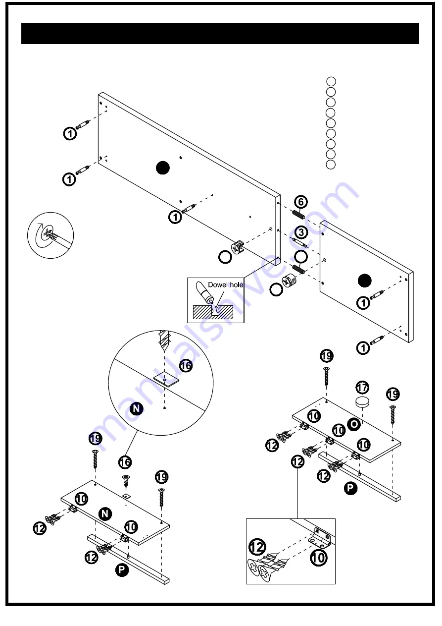 Furniture of America HFW-1681C1 Assembly Instructions Manual Download Page 8