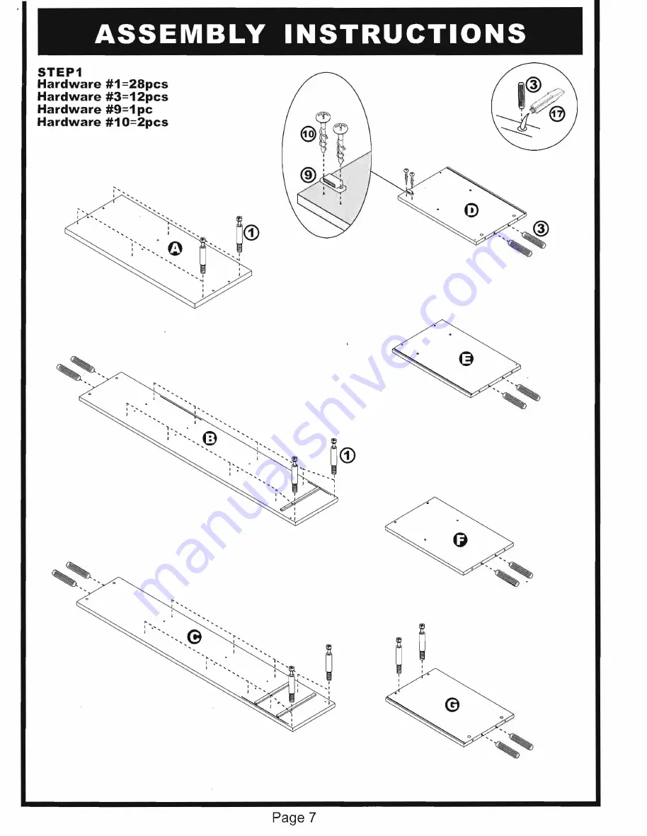 Furniture of America YNJ-1474 Скачать руководство пользователя страница 7