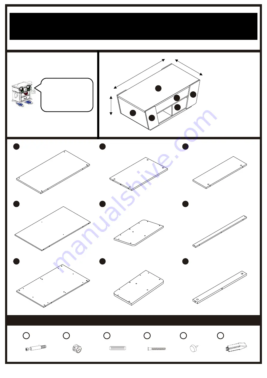 Furniture of America YNJ-1699C5 Assembly Instructions Manual Download Page 6