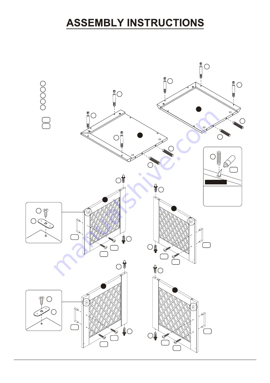 Furniture of America YNJ-1984C25 Assembly Instructions Manual Download Page 11