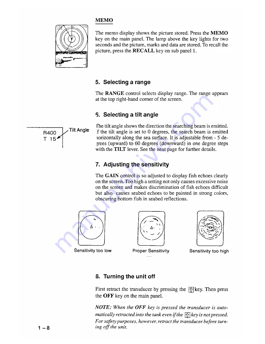 Furuno COLOR SCANNING CSH-55 Operator'S Manual Download Page 18