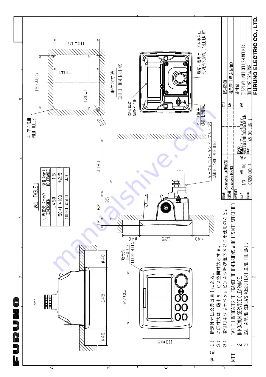 Furuno DS-8500 Installation Manual Download Page 82