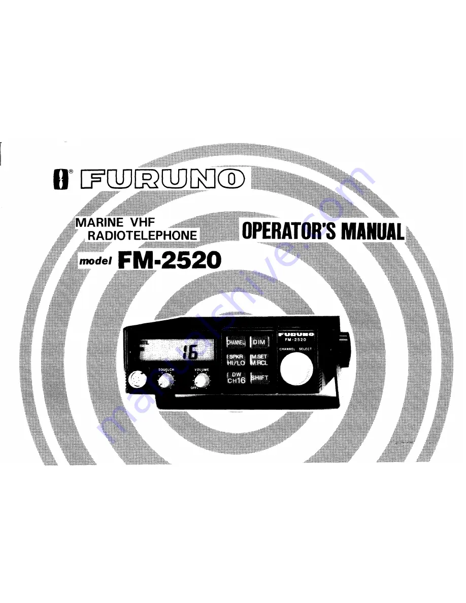 Furuno FM-2520 Operator'S Manual Download Page 1