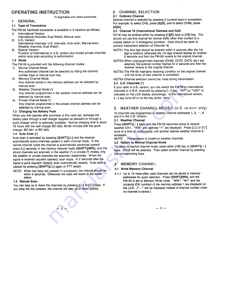 Furuno FM-55 Operator'S Handbook Download Page 2