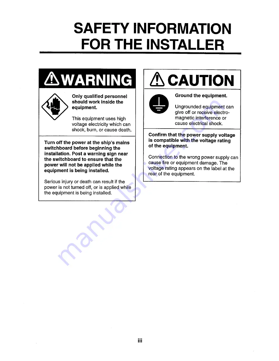 Furuno FS-1550 Owner'S Manual Download Page 5