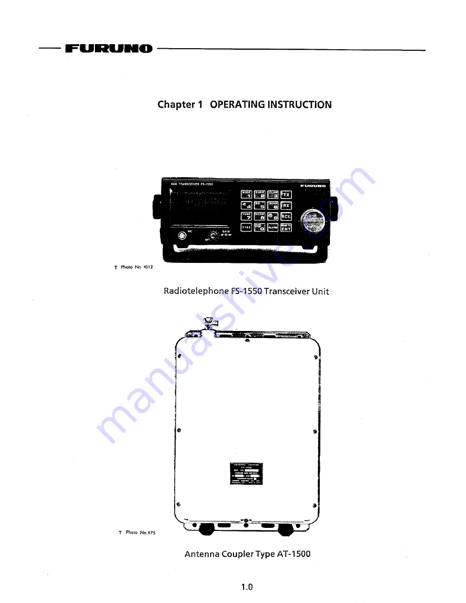 Furuno FS-1550 Скачать руководство пользователя страница 18