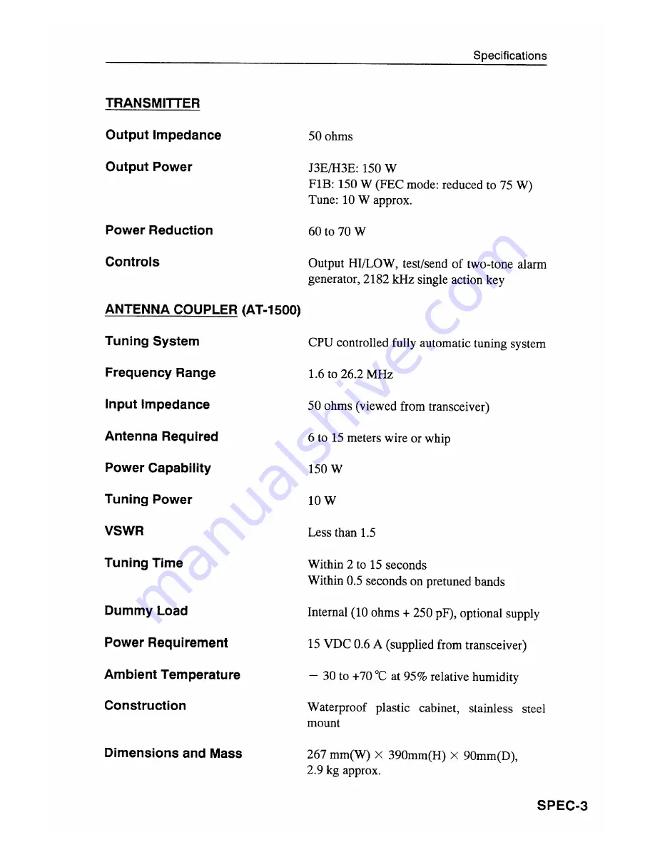 Furuno FS-1552 Operator'S Manual Download Page 44