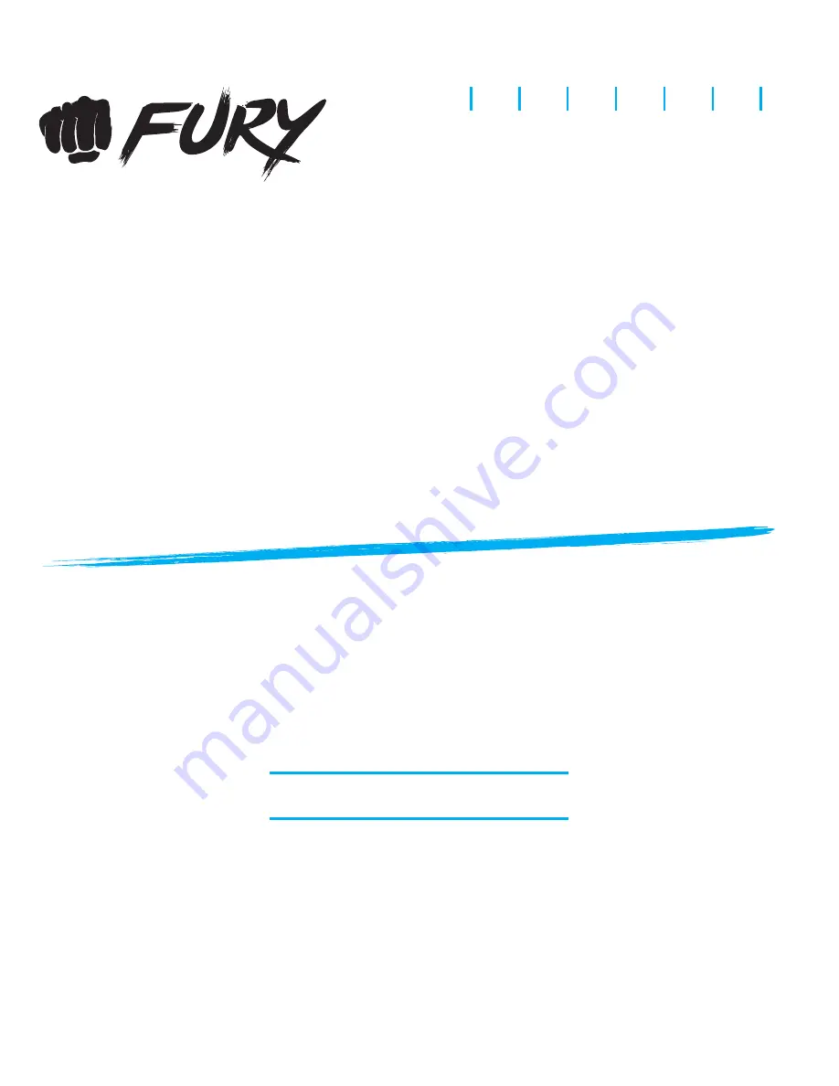 Fury Thunderjet Quick Installation Manual Download Page 1