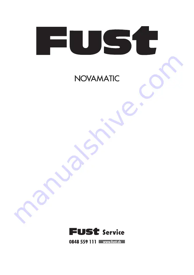 Fust NOVAMATIC EK1017LI User Manual Download Page 1