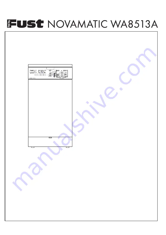 Fust NOVAMATIC WA8513A Manual Download Page 1