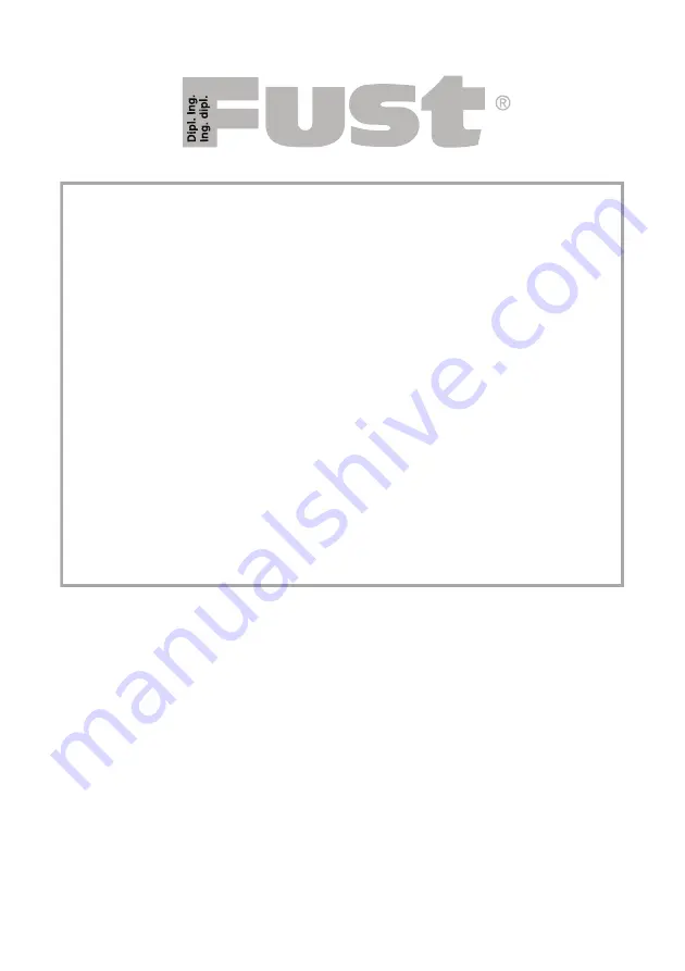 FUST Novamatic KS-TF 315.2-IB User Manual Download Page 58