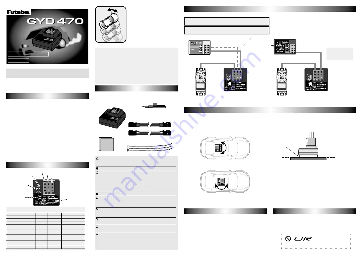 FUTABA GYD 470 Instruction Manual Download Page 1