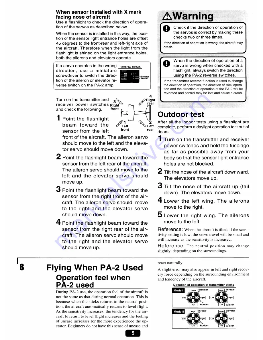 FUTABA PA-2 Instruction Manual Download Page 5