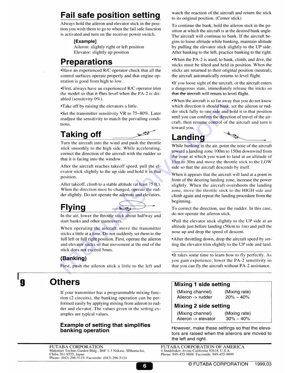 FUTABA PA-2 Instruction Manual Download Page 6