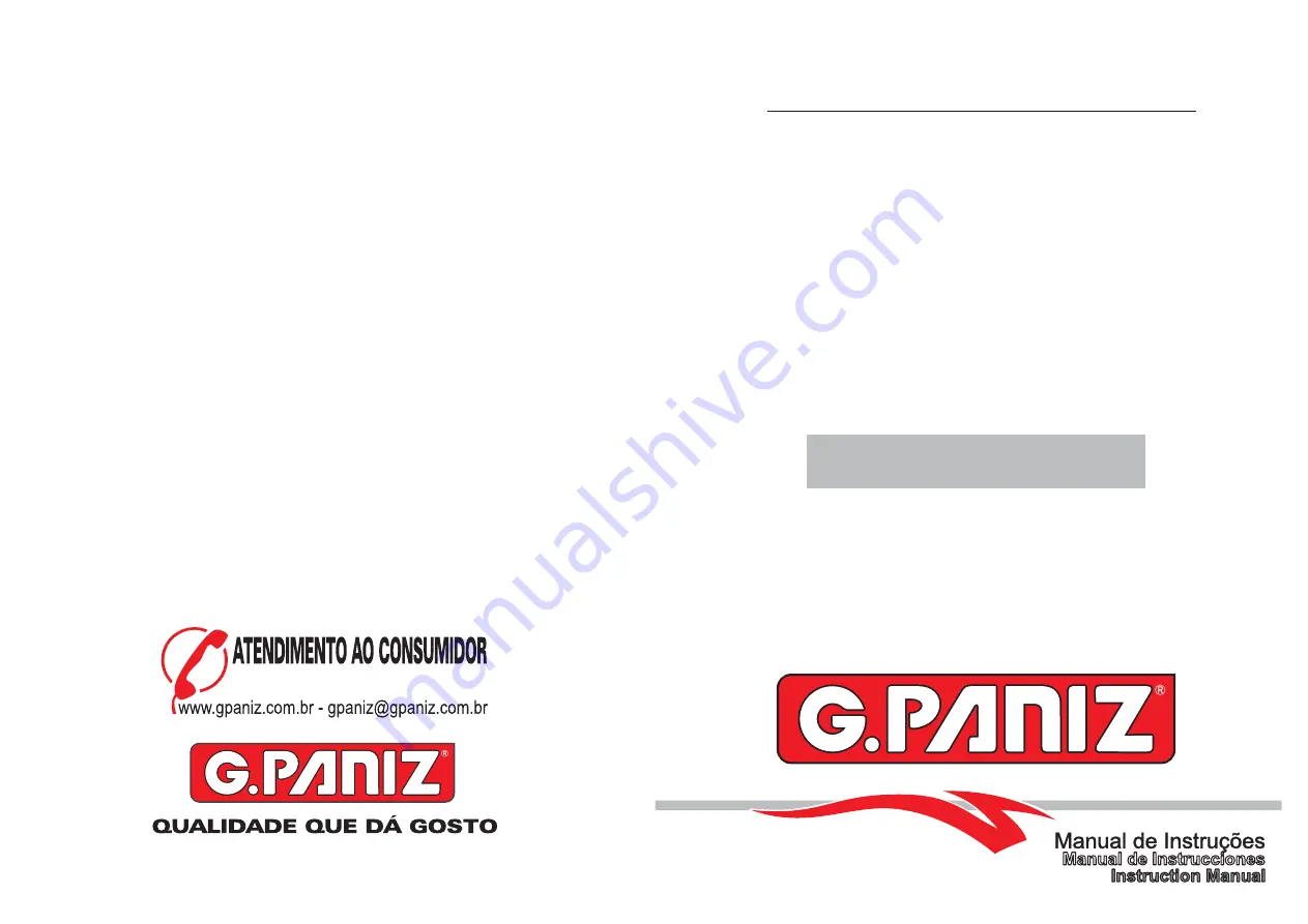 G. Paniz FCR 04 Instruction Manual Download Page 1