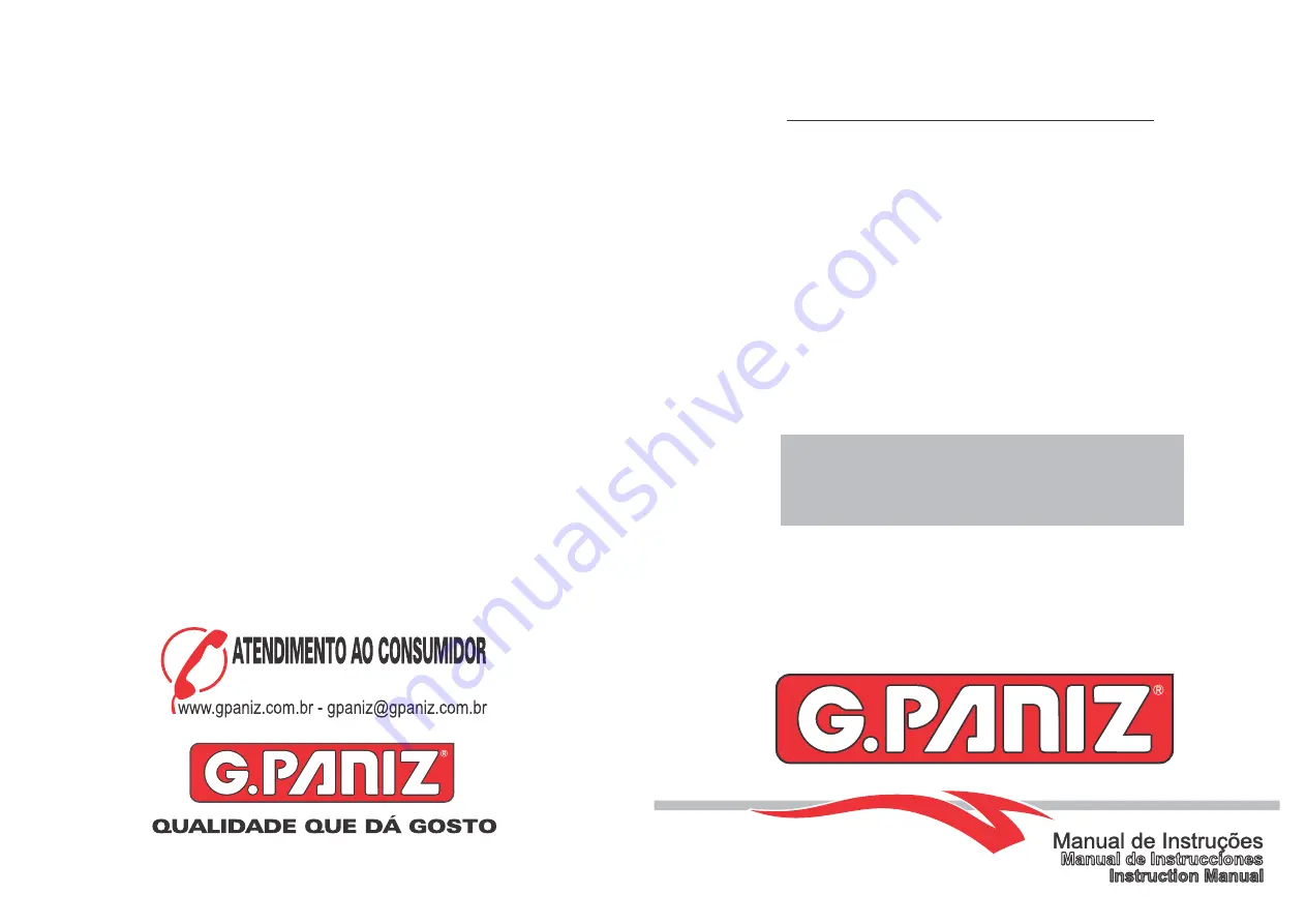 G. Paniz FTG 120 Instruction Manual Download Page 1