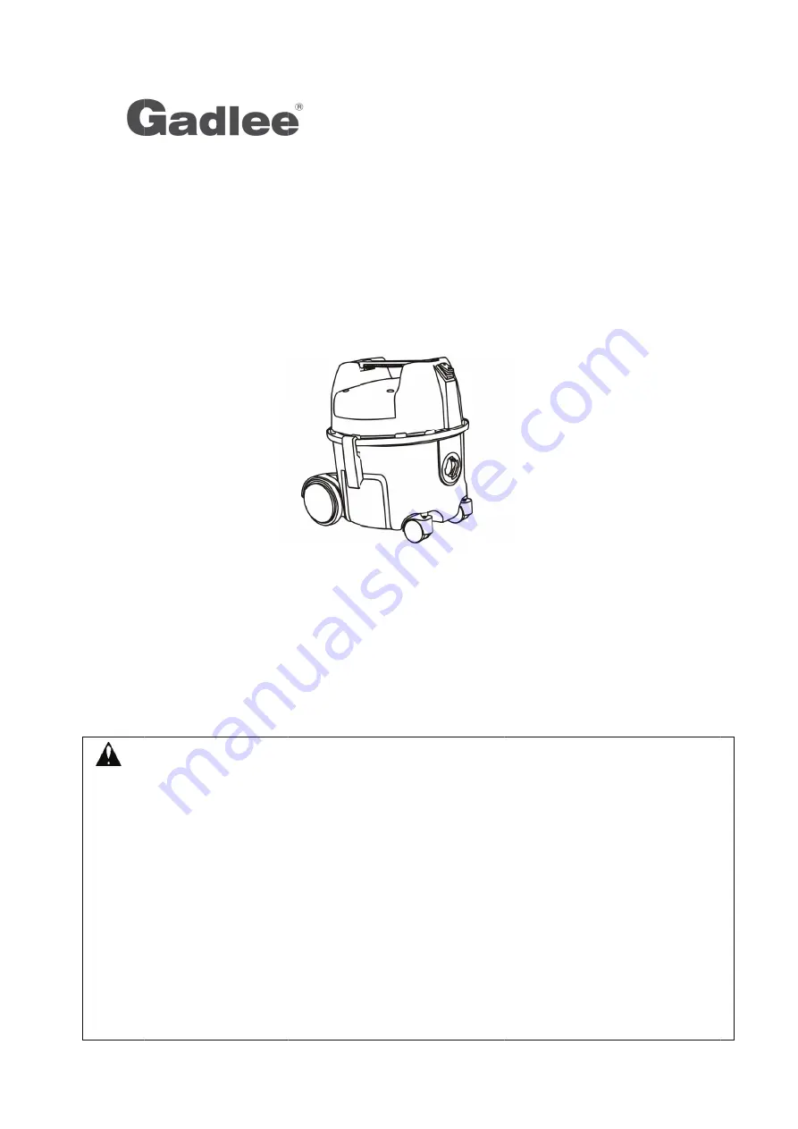 GADLEE GTV-10D Operator'S Manual Download Page 1