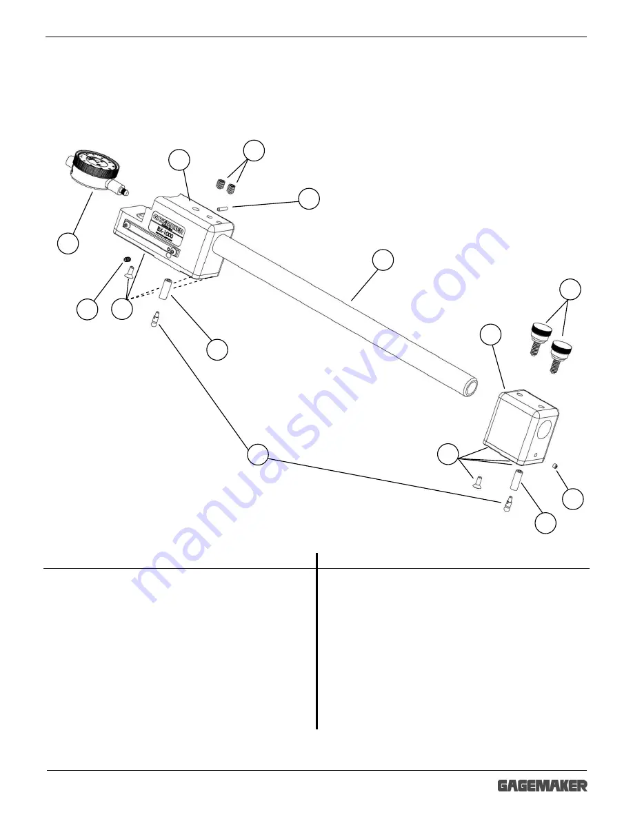 GAGEMAKER BX-1000 Operation Manual Download Page 8