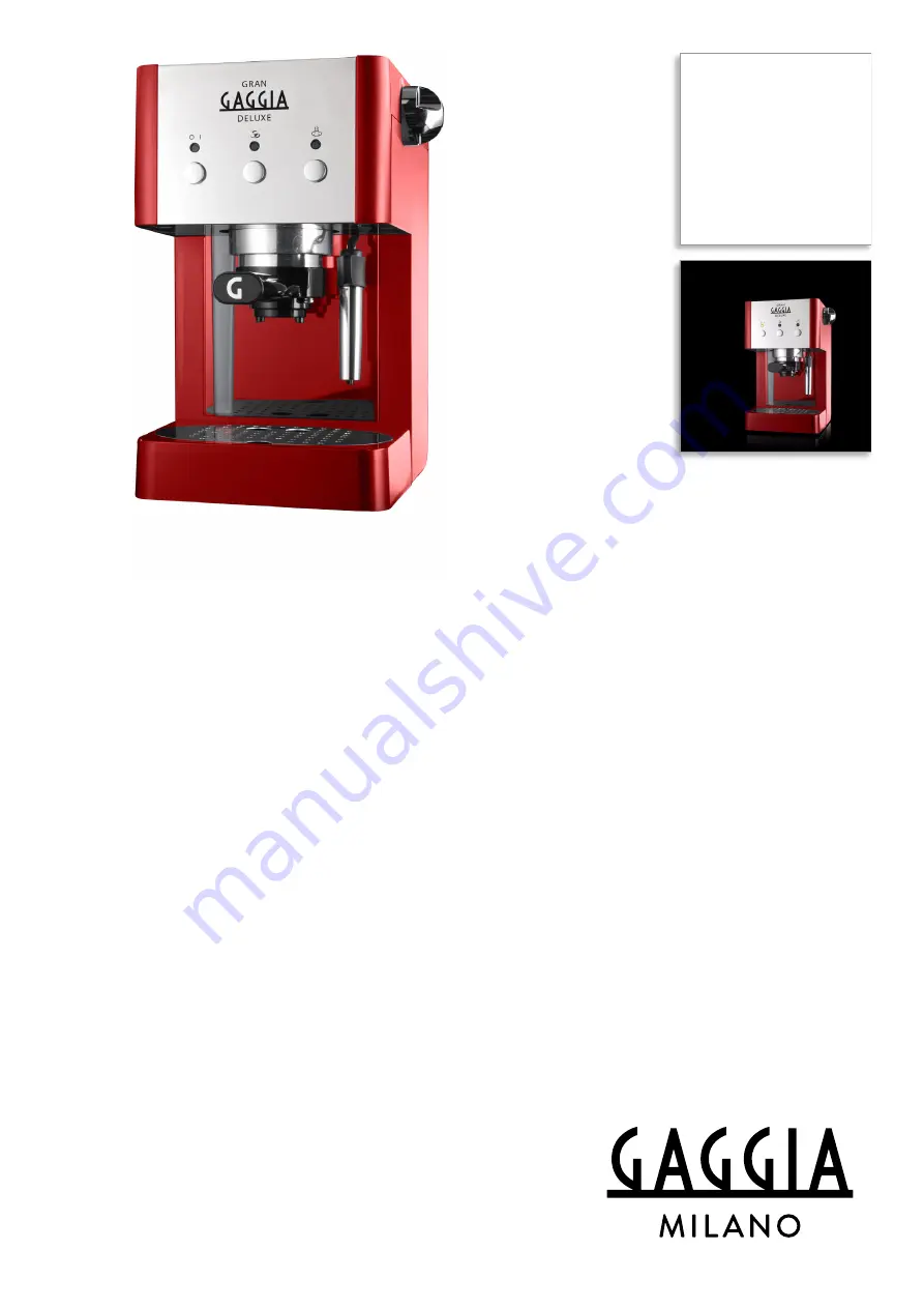 Gaggia RI8325/12 Скачать руководство пользователя страница 1