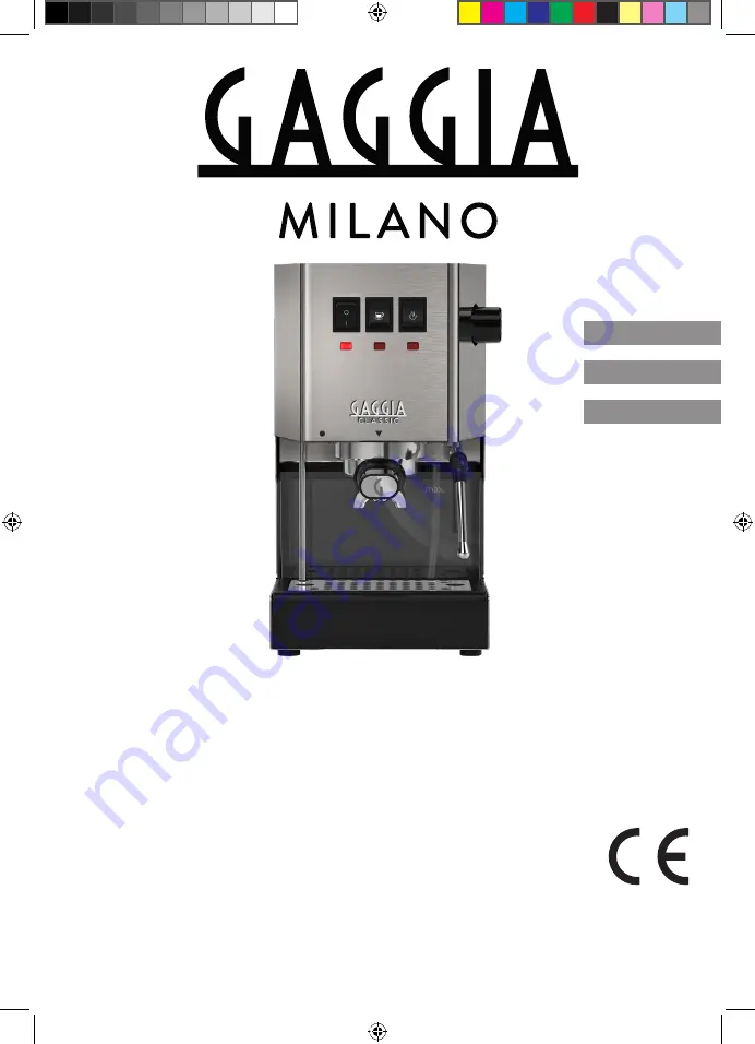 Gaggia RI9380 Operating Instructions Manual Download Page 1