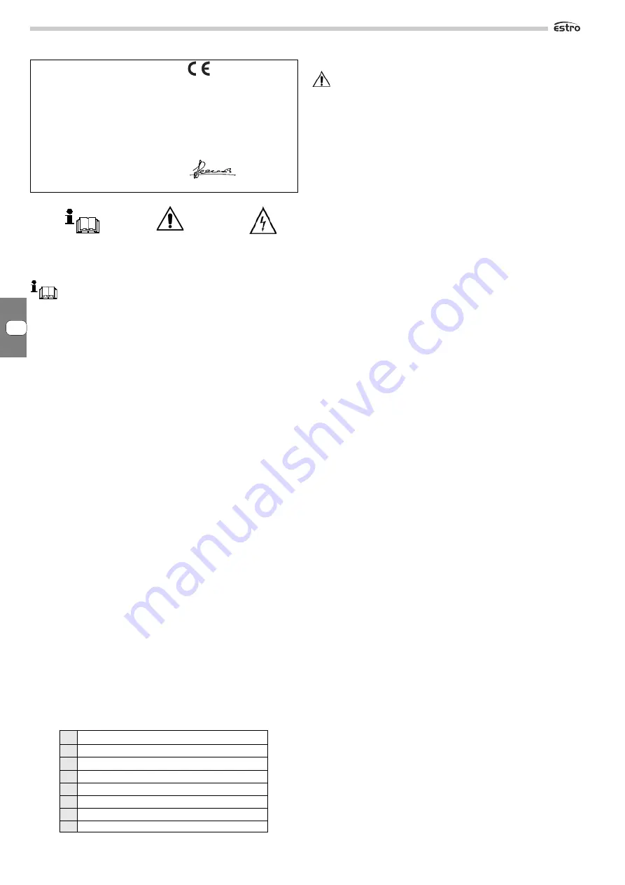 Galletti Estro FC Installation, Use And Maintenance Manual Download Page 10