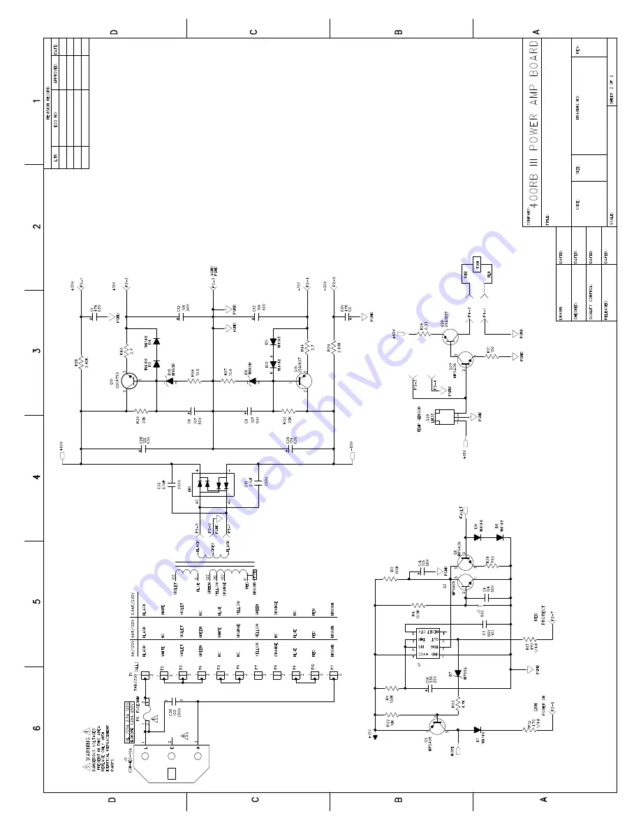 Gallien-Krueger 400RB-III Service Manual Download Page 22