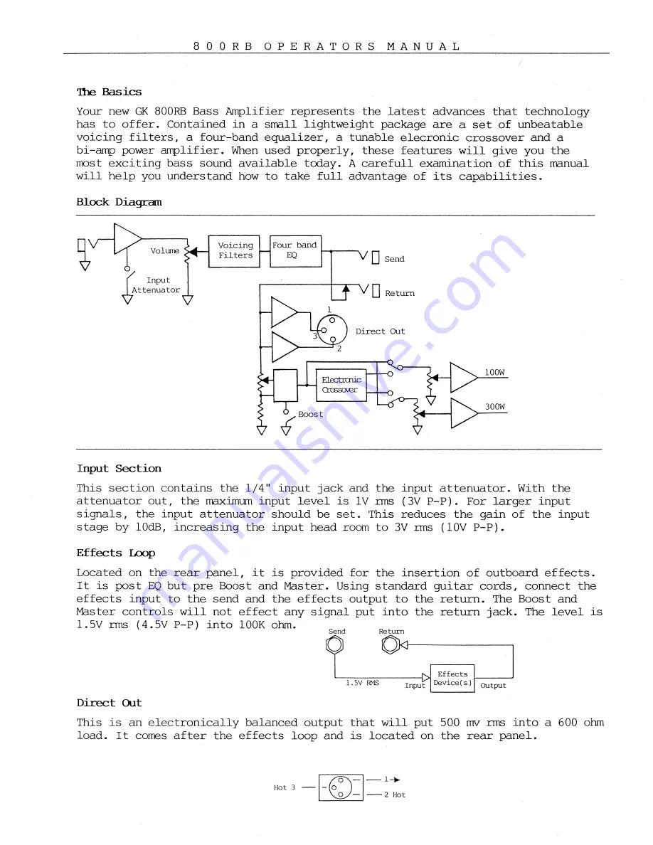 Gallien-Krueger 8000RB Service Manual Download Page 3