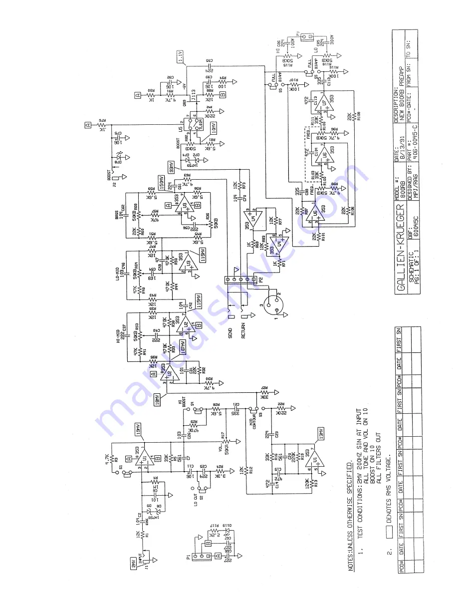 Gallien-Krueger 8000RB Service Manual Download Page 11