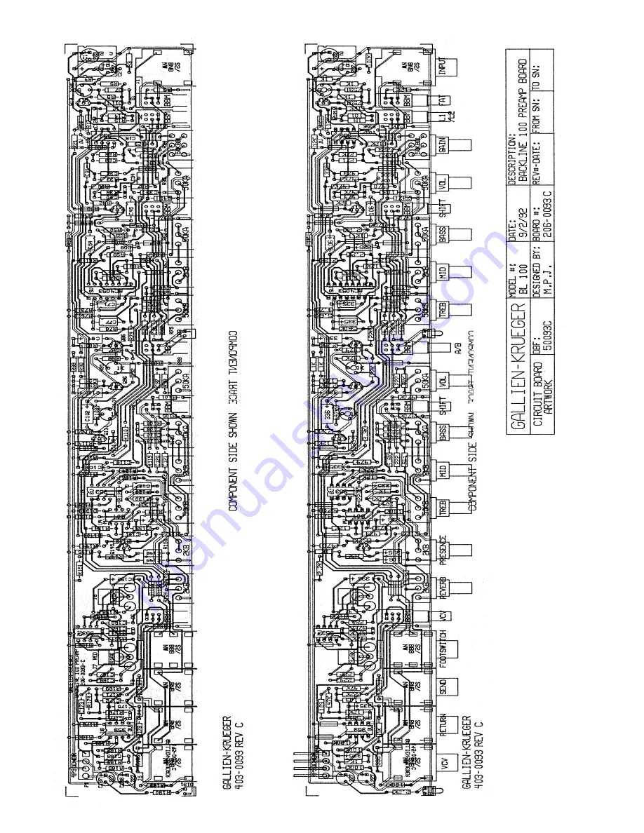 Gallien-Krueger Backline 100 Скачать руководство пользователя страница 13