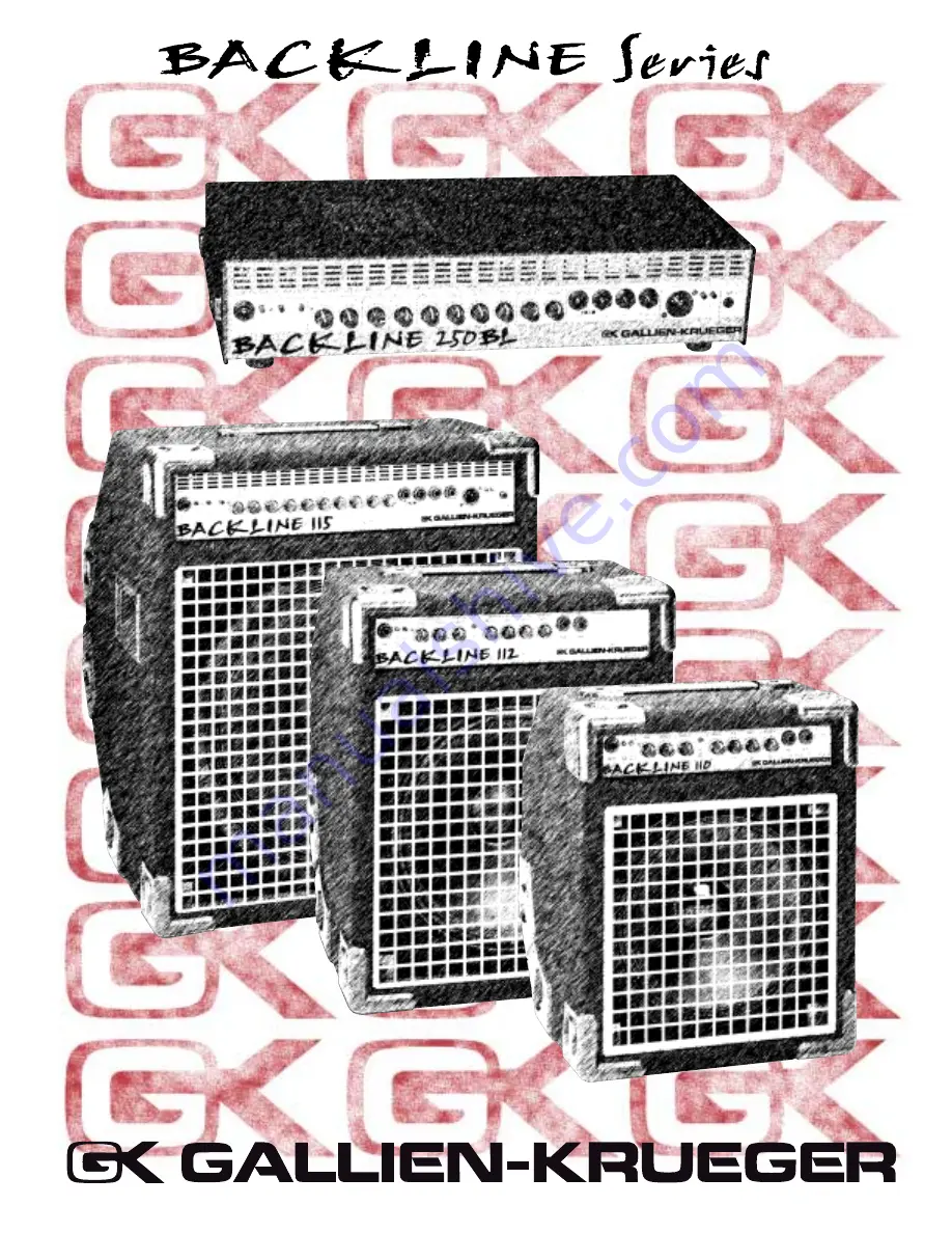 Gallien-Krueger Backline 110 Скачать руководство пользователя страница 1