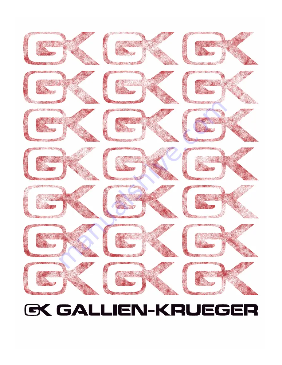 Gallien-Krueger Backline 210 Owner'S Manual Download Page 16