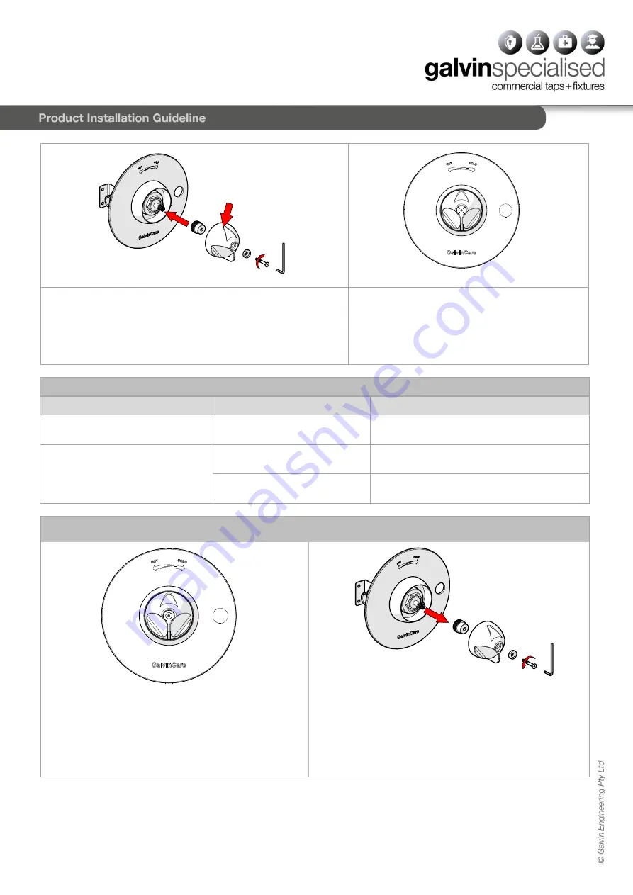 Galvin Specialised GalvinCare 50197 Product Installation Manualline Download Page 3