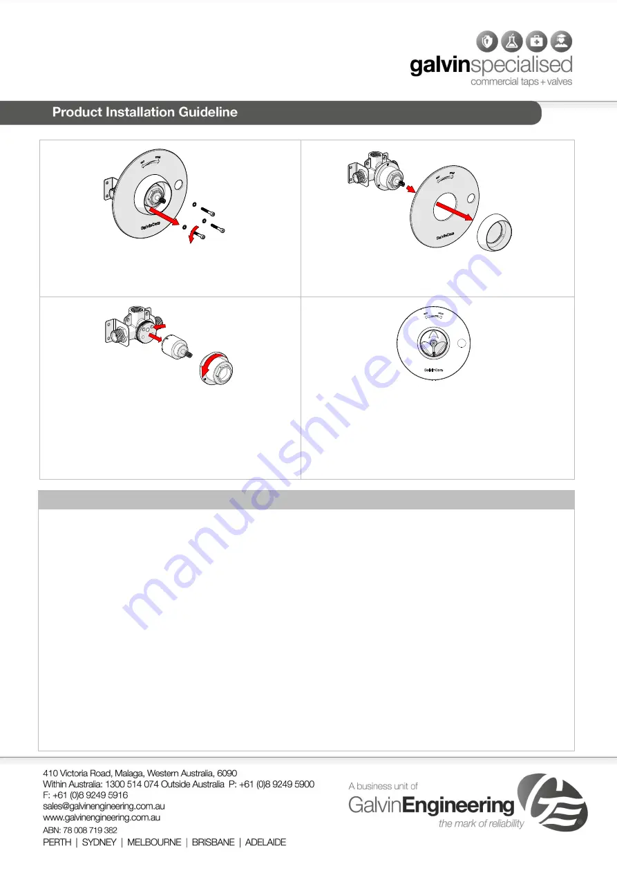 Galvin Specialised GalvinCare 50197 Product Installation Manualline Download Page 4