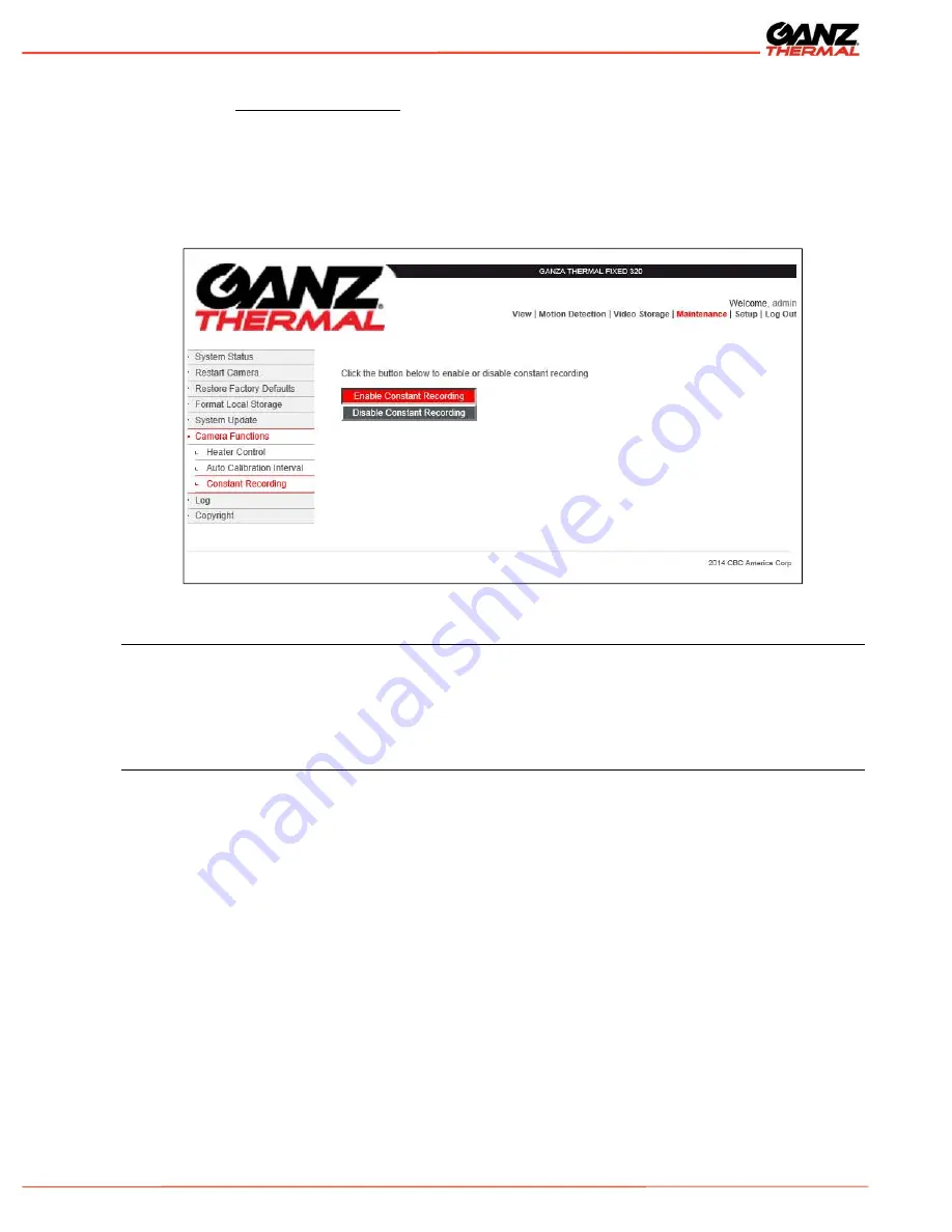 Ganz Thermal Series User Manual Download Page 66