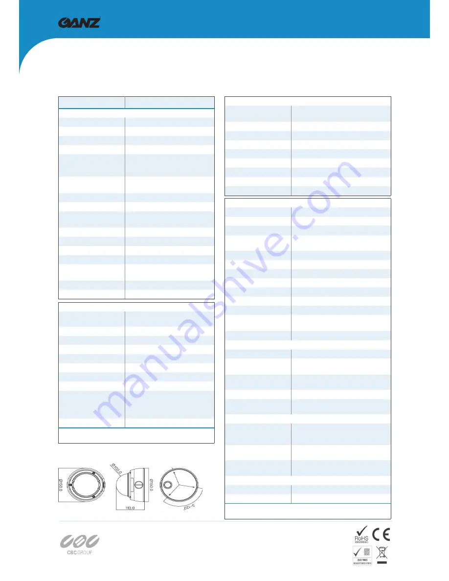 Ganz ZN-DNT350VPE Specifications Download Page 2