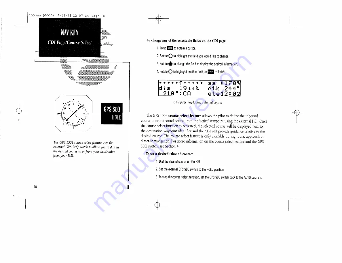 Garmin GPS 155/165 TSO Owner'S Manual Download Page 20