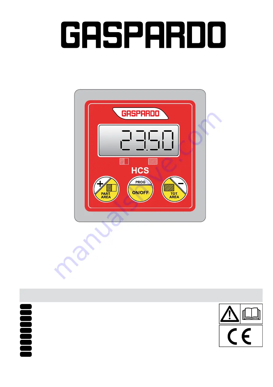 Gaspardo HCS Use And Assembly Instructions / Spare Parts Download Page 1