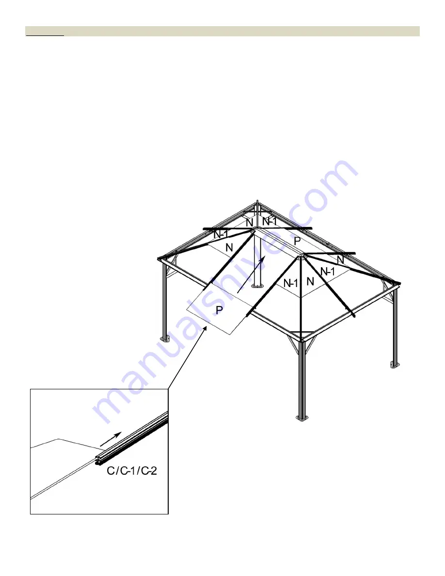 Gazebo penguin MARSEILLES 456201 Installation Manual Download Page 12