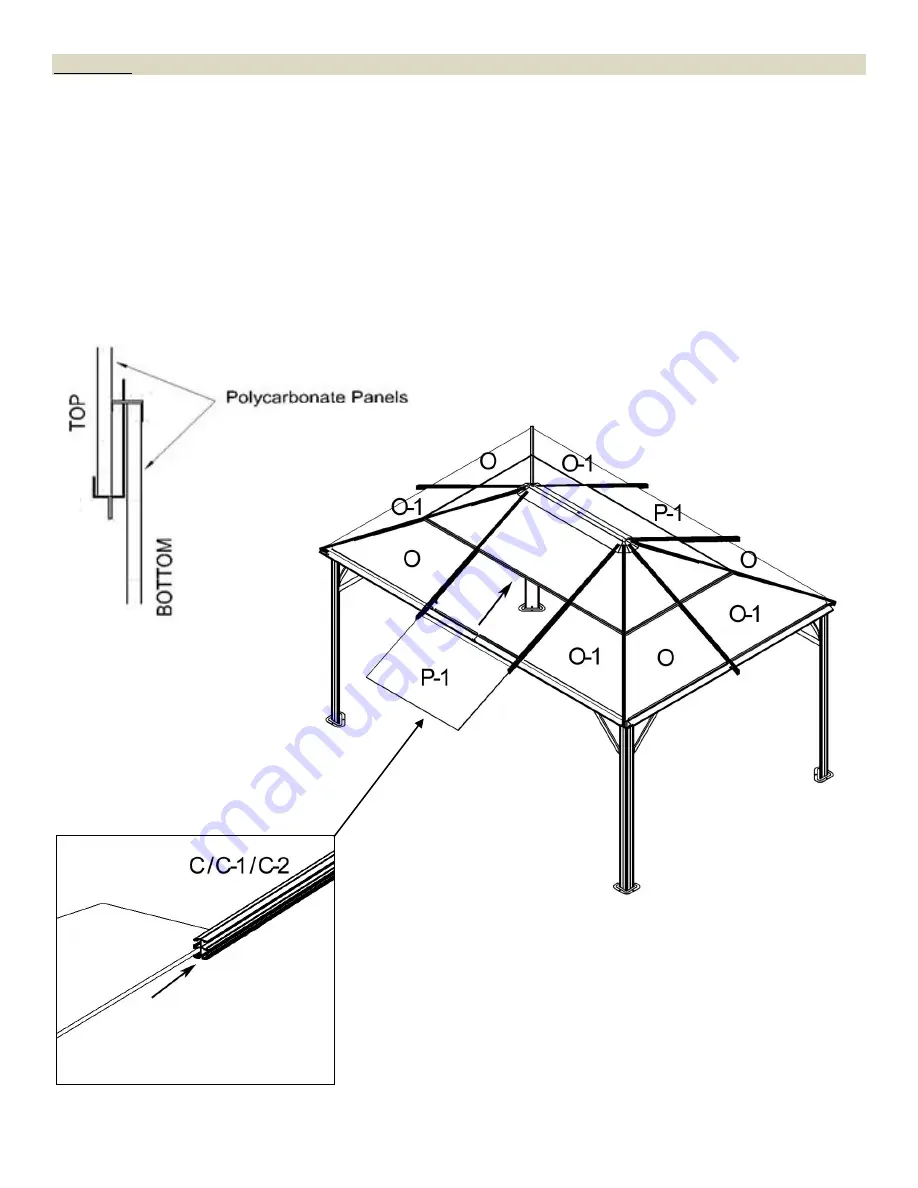 Gazebo penguin MARSEILLES 456201 Installation Manual Download Page 14