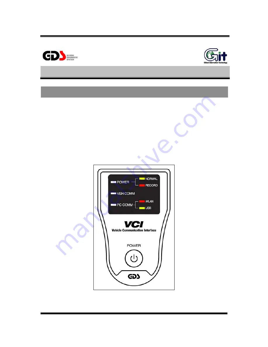 GDS VCI User Manual Download Page 11