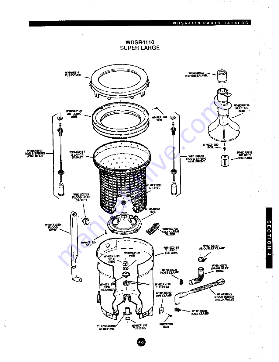 GE Consumer & Industrial Single Speed Front Service Full Size Washer Скачать руководство пользователя страница 41